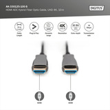 Digitus AK-330125-100-S, Cavo Nero