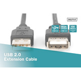 Digitus Cavo di prolunga USB 2.0, connettore USB-A > presa USB-A Nero