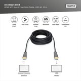 Digitus Cavo in fibra ottica ibrido HDMI AOC, UHD 4K Nero