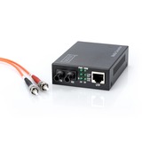 Digitus Convertitore di media Fast Ethernet , RJ45 / ST Nero, RJ45 / ST, 100Base-TX, 100Base-FX, IEEE 802.3, IEEE 802.3u, Fast Ethernet, 10,100 Mbit/s, Full, Half