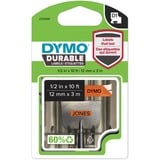 Dymo D1 etichette durevoli originali | 12 mm x 3 mm | stampa nera su arancione | etichette autoadesive che durano sulle superfici impegnative | per etichettatrice LabelManager | 1 Pezzo, Nastro di scrittura Nero su arancione, Multicolore, Vinile, Belgio, -40 - 80 °C, DYMO