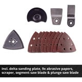 EINHELL Utensile multifunzione a batteria Power X-Change TC-MG 18 Li-Solo, 18 Volt, Strumento multi funzione rosso/Nero