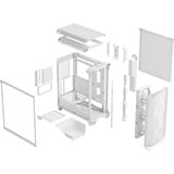 Fractal Design Meshify 3 TG Clear Tint, Chassis Tower bianco