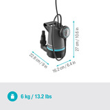 GARDENA Pompa sommersa per acqua chiara 20000 BASIC, Pompe immersione e pressione grigio/Nero