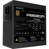 GIGABYTE P850GM alimentatore per computer 850 W 20+4 pin ATX ATX Nero, Alimentatore PC Nero, 850 W, 100 - 240 V, 50/60 Hz, 12 A, 6 A, Attivo