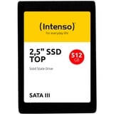 Intenso Top 2.5" 512 GB Serial ATA III MLC Nero, 512 GB, 2.5", 520 MB/s, 6 Gbit/s, Bulk