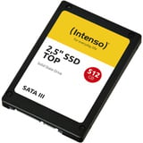 Intenso Top 2.5" 512 GB Serial ATA III MLC, Disco a stato solido Nero, 512 GB, 2.5", 520 MB/s, 6 Gbit/s, Bulk