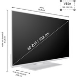JVC LT-40VF5355W, Televisore LED bianco