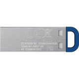 Kingston DataTraveler Kyson 128 GB, Chiavetta USB argento/Blu