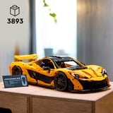 LEGO Technic 42172 McLaren P1 Modellino di Auto Sportiva da Costruire, Hobby Creativo per Adulti, Regalo per Uomo o Donna, Giochi di costruzione Hobby Creativo per Adulti, Regalo per Uomo o Donna, Set da costruzione, 18 anno/i, Plastica, 3893 pz, 7,64 kg