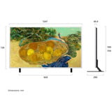 LG 55LX7B6LA.AEEQ (Gallery TV), QNED TV argento/Nero, 139,7 cm (55"), 3840 x 2160 Pixel, QNED MiniLED, Smart TV, Wi-Fi, Nero