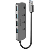 Lindy 43309 hub di interfaccia USB 3.2 Gen 1 (3.1 Gen 1) Type-A 5 Mbit/s Grigio, Hub USB USB 3.2 Gen 1 (3.1 Gen 1) Type-A, USB 3.2 Gen 1 (3.1 Gen 1) Type-A, 5 Mbit/s, Grigio, Acrilonitrile butadiene stirene (ABS), Alluminio, Policarbonato (PC), USB