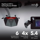 Netgear Nighthawk XR1000 WiFi 6 Gaming Router router wireless Gigabit Ethernet Dual-band (2.4 GHz/5 GHz) Nero Wi-Fi 6 (802.11ax), Dual-band (2.4 GHz/5 GHz), Collegamento ethernet LAN, Nero, Router da tavolo