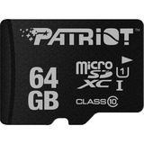 Patriot PSF64GMDC10 memoria flash 64 GB MicroSDXC UHS-I Classe 10 Nero, 64 GB, MicroSDXC, Classe 10, UHS-I, 80 MB/s, Class 1 (U1)