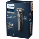 Philips Serie 5000 S5887/13, Rasoio carbonico/grigio, Rotazione, Grigio, SteelPrecision blades, Pulsanti, LED, SH71
