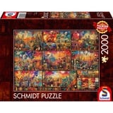 Schmidt Spiele Pausa piacevole: in viaggio con libri e vino, Puzzle 