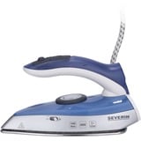 Severin BA 3234 ferro da stiro Ferro da stiro a secco e a vapore Acciaio inossidabile Blu, Argento 1000 W, Ferro viaggio argento/Blu, Ferro da stiro a secco e a vapore, Acciaio inossidabile, Blu, Argento, 0,050 L, 1000 W, 115 / 230 V