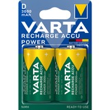 Varta -56720B Batterie per uso domestico Batteria ricaricabile, D, Nichel-Metallo Idruro (NiMH), 1,2 V, 2 pz, 3000 mAh