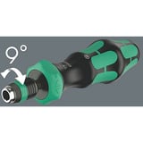 Wera 838 RA-R L Porta inserti manuale con funzione a cricchetto, Cacciavite Nero/Verde