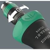 Wera 838 RA-R L Porta inserti manuale con funzione a cricchetto, Cacciavite Nero/Verde