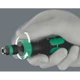 Wera 838 RA-R L Porta inserti manuale con funzione a cricchetto, Cacciavite Nero/Verde