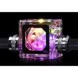 Alphacool 17464 parte e accessorio del sistema di raffreddamento del computer Indicatore di flusso, Indicatori di flusso trasparente, Indicatore di flusso, Plexiglass, Nero, Trasparente, 1/4", 3-pin, 45 mm