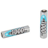 Ansmann 5030882 batteria per uso domestico AAA / HR03 Nichel-Metallo Idruro (NiMH) argento, AAA / HR03, Nichel-Metallo Idruro (NiMH), 1,2 V, 1000 mAh, Argento