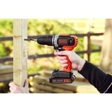 BLACK+DECKER Trapano avvitatore a percussione a batteria BCKSB02, 18 volt, Cordless arancione /Nero