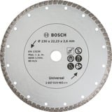 Bosch 2607019483 Disco per tagliare, Lama Disco per tagliare, Mattone, Cemento, Granito, Pietra naturale, 23 cm, Bosch, 2,22 cm, 2,6 mm