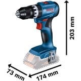 Bosch GSB 18V-45 Professional, Cordless blu/Nero, 3,5 cm, 1 cm, 97 dB, 86 dB, 18 V, Lithium-ion