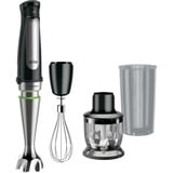 Braun MQ 7025X 0,6 L Frullatore ad immersione 1000 W Nero, Acciaio inox, Frullatore a immersione Nero/in acciaio inox, Frullatore ad immersione, 0,6 L, 1,2 m, 1000 W, Nero, Acciaio inox