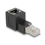DeLOCK Adattatore RJ-45 maschio > RJ-45 femmina, Cat.6a Nero