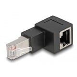 DeLOCK Adattatore RJ-45 maschio > RJ-45 femmina, Cat.6a Nero