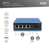 Digitus Switch PoE Gigabit 4P Ind. Non gestito 1xSFP, Interruttore 