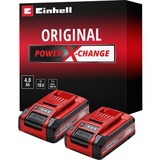 EINHELL Batteria Power-X-Change TWIN-PACK 18Volt 4,0Ah rosso/Nero