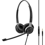 EPOS | Sennheiser | SENNHEISER IMPACT SC 665 Auricolare Cablato A Padiglione Musica e Chiamate Nero, Argento Nero, Cablato, Musica e Chiamate, 50 - 18000 Hz, 95 g, Auricolare, Nero, Argento