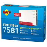 FRITZ! Box 7581 Router VDSL Wi-Fi 5 con modem Ricondizionato bianco/Rosso