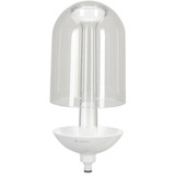 GARDENA ClickUp! mangiatoia per uccello Trasparente, Bianco Acrilico, Contenitore Trasparente, Bianco, Acrilico, 152 mm, 152 mm, 350 mm