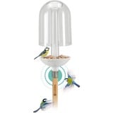 GARDENA ClickUp! mangiatoia per uccello Trasparente, Bianco Acrilico, Contenitore Trasparente, Bianco, Acrilico, 152 mm, 152 mm, 350 mm