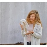 GARDENA ClickUp! mangiatoia per uccello Trasparente, Bianco Acrilico, Contenitore Trasparente, Bianco, Acrilico, 152 mm, 152 mm, 350 mm