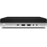 HP EliteDesk 800 G4 MP Ricondizionato, Mini-PC Nero/Argento