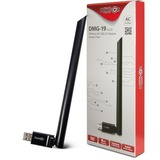 Inter-Tech DMG-19 WLAN 650 Mbit/s, Adattatore Wi-Fi Wireless, USB, WLAN, 650 Mbit/s, Nero