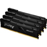 Kingston FURY FURY Beast memoria 32 GB 4 x 8 GB DDR4 3600 MHz Nero, 32 GB, 4 x 8 GB, DDR4, 3600 MHz, 288-pin DIMM