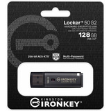 Kingston IronKey Locker+ 50 G2 128 GB, Chiavetta USB antracite