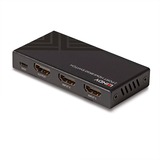 Lindy 38337 conmutador de vídeo HDMI, Switch HDMI Nero, HDMI, Micro-USB, Metallo, Nero, 60 Hz, 48 Gbit/s