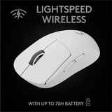 Logitech Pro X Superlight mouse Mano destra RF Wireless 25600 DPI bianco, Mano destra, RF Wireless, 25600 DPI, 1 ms, Bianco
