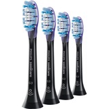 Philips Confezione da 4 testine standard per spazzolino sonico Nero, 4 pz, Nero, Morbido, Gomma