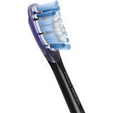 Philips Confezione da 4 testine standard per spazzolino sonico, Testina Nero, 4 pz, Nero, Morbido, Gomma