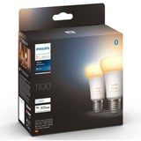 Philips Hue A60 - lampadina connessa E27 - 1100 (confezione da 2), Lampada a LED Philips Hue White ambiance A60 - lampadina connessa E27 - 1100 (confezione da 2), Lampadina intelligente, Bluetooth, Bianco, LED integrato, E27, A60