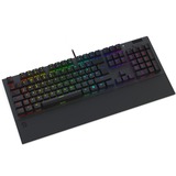 SPC Gear GK650K Omnis tastiera USB QWERTZ Tedesco Nero, Tastiera da gioco Nero, Full-size (100%), USB, Interruttore a chiave meccanica, QWERTZ, LED RGB, Nero